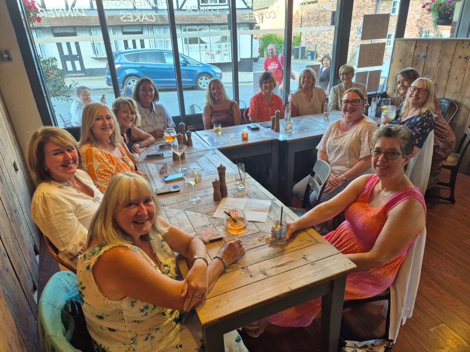 Choir members enjoying a social evening together.